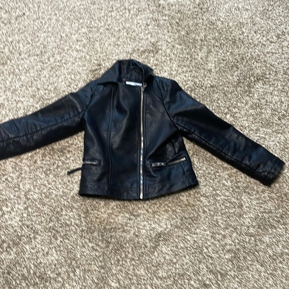 Black leather jacket